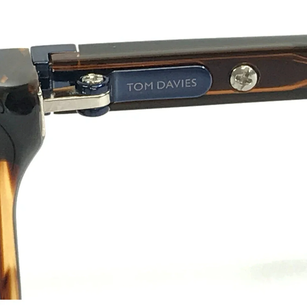 Tom Davies Eyeglasses Frames TD779 Col. 2260 Clear Blue on Brown 49-17-145